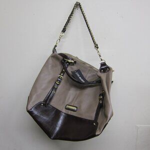 Steve Madden Womens Approx.17" x 15" Tan/Brown/Gold Accents/Strap Handbag-NWT